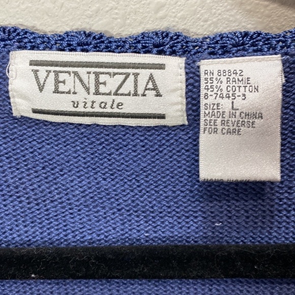 Vintage Venezia beaded sweater‎ blue - Picture 3 of 10